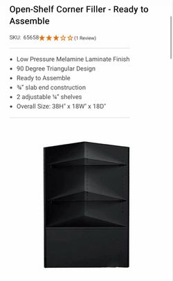 Open-Shelf Corner Filler Cabinet
