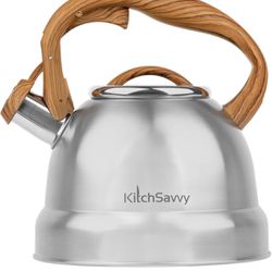 Tea Pots For Stove Top : Whistling Tea Kettle For Stove Top : 2.5 Quarts Stainless Steel Teapot For Stovetop With Stay Cool Handle   Product Dimension