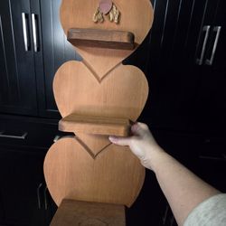 Heart 3 Tier Hanging Shelf