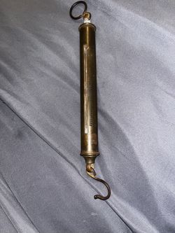 Vintage Brass Hanging Spring Scale