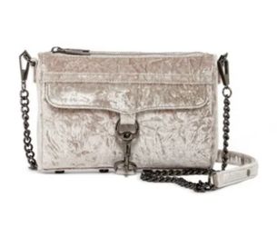 Rebecca Minkoff Crossbody Bag Cream Velvet $175 MSRP