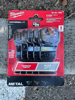 Milwaukee 49-25-1506 Carbide teeth oscillating  multi tool blades 5 pack