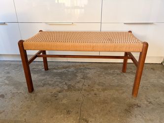 Mid century Scandinavian Walnut Bench
