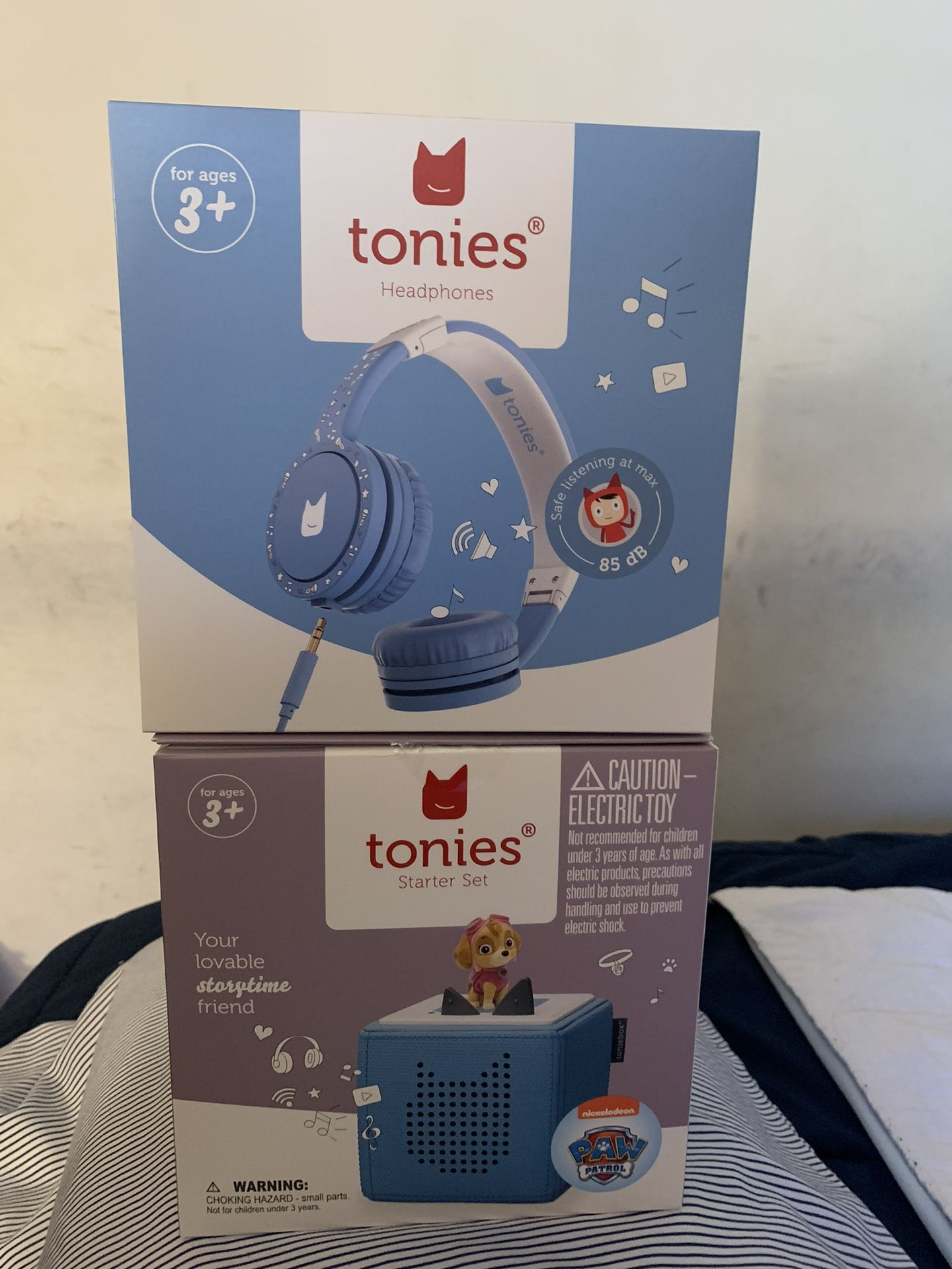 Blue Tonies Box With Headphones Brand New