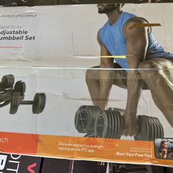 Rapid Strike Adjustable 25 lb. Select-A-Weight Dumbbell Set