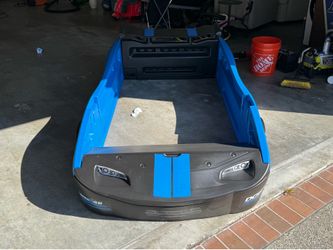 Blue Race Car bed frame