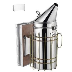 11 inch Bee Hive Smoker Stainless Steel w/ Heat Shield Beekeeping - Home Business Equipment - Spring Sale