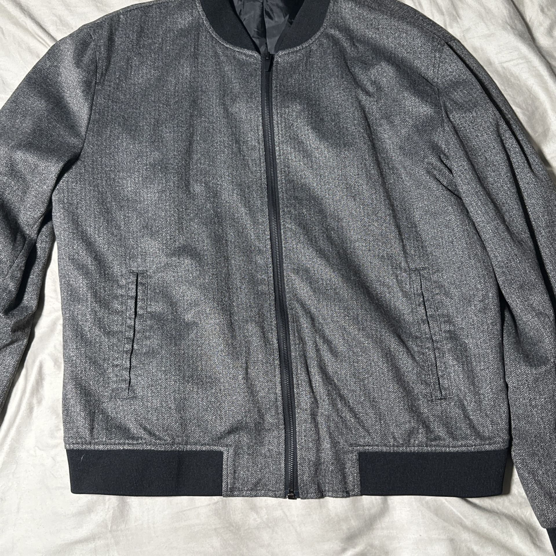 Vintage Zara Man Herringbone Style Bomber Jacket ($80)