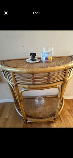 Bamboo console table