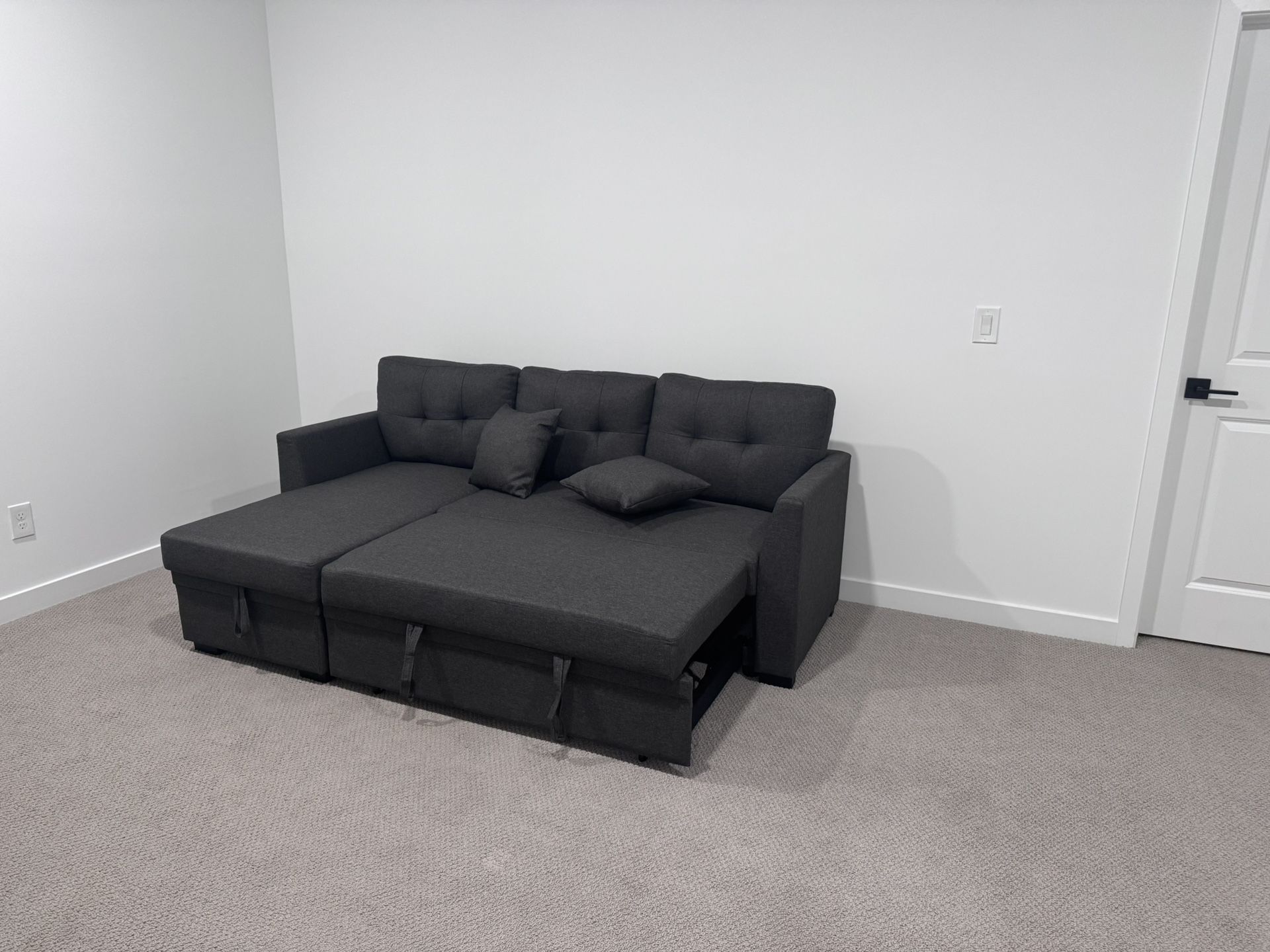 Grey Couch With Storage