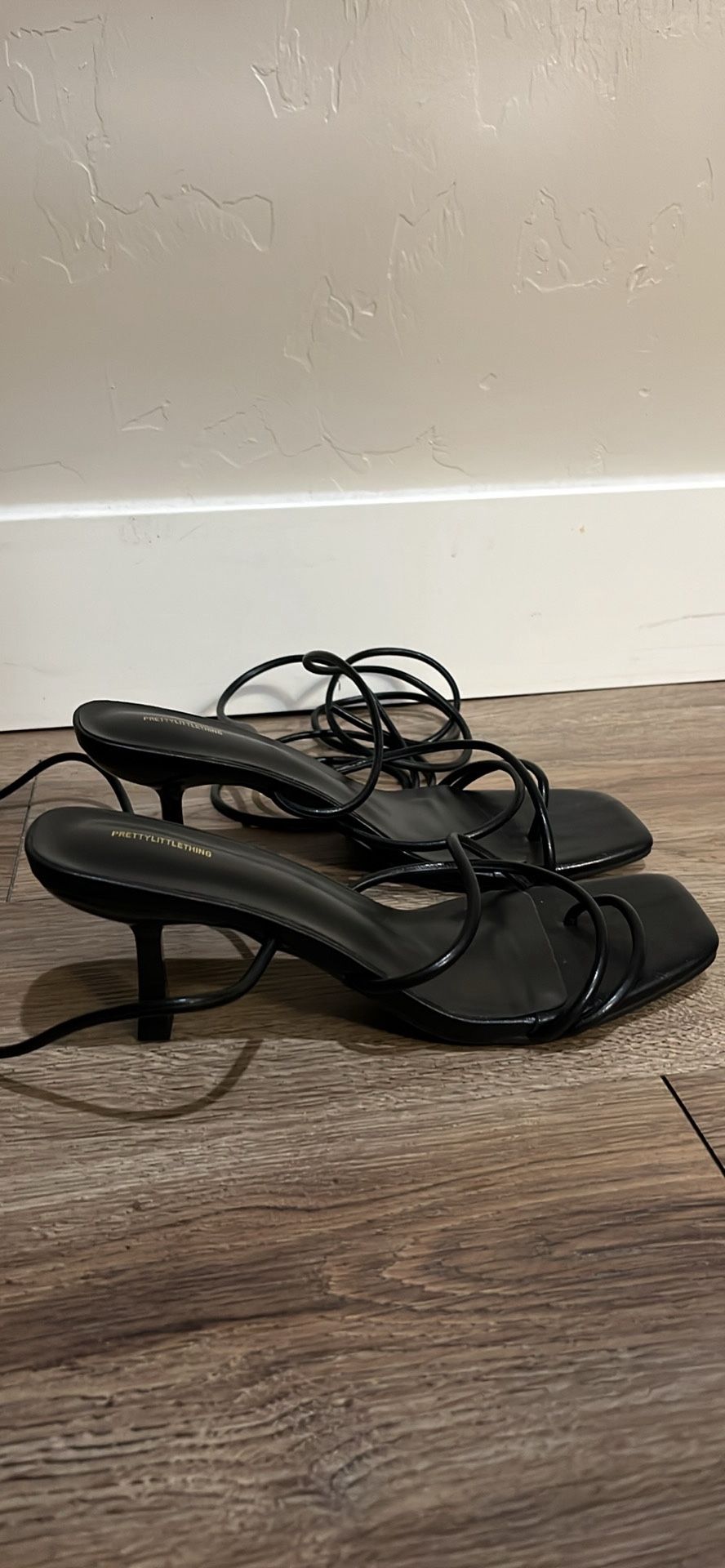 Black Wrap Up Heels