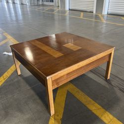 Vintage MCM Style Parquet Wood Coffee Table
