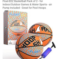 NEW Float-Eez 2 Pack Basketball Set With Pump And Needle 