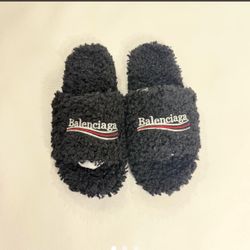 Gray belenciaga slides