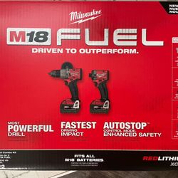 Milwaukee M18 Hammer Drill And Impact Driver Gen 4 Set