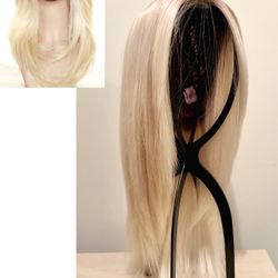 “Sizzle” by TressAllure | Shade: 24/102/R12 Platinum Blonde Rooted, NWT!*