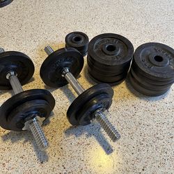 Adjustable dumbbell set