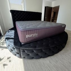New In Box King Bed Frame With Hybrid Mattress (Read Description Below)