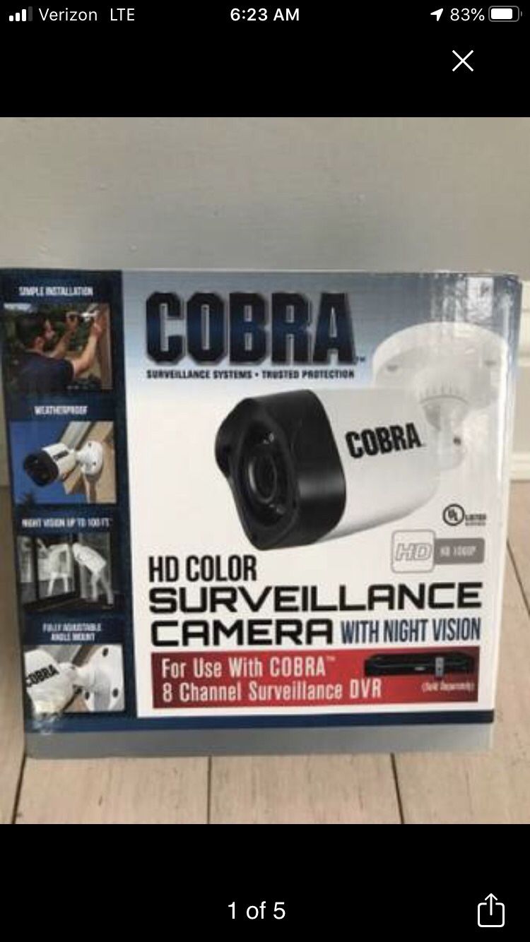 New Cobra HD Color Surveillance Camera with Night Vision