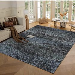 Washable Area Rug - 1/6 Thick - Stain & Water Resistant Non-Slip - Resistant Rug for Living Room, Bedroom, Nursery, Pet & Child Friendly, Vintage Char