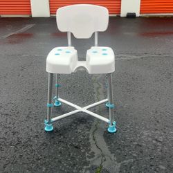 MedGear A-0272A DURA Hygienic Cutout Shower Chair with Back Rest