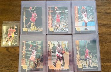 6 Michael Jordan upper deck Gatorade, insert large cards