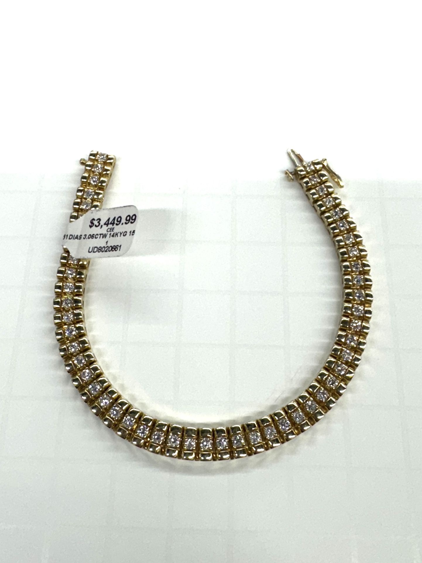 Gold Tennis Bracelet 14K 