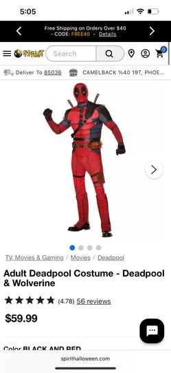 New Adult Extra Small Dead Pool (missing Glove)