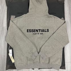 🔥 FEAR OF GOD ESSENTIALS HOODIE – DARK OATMEAL – XL (NEW)
