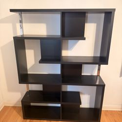 Funky Designed blk Shelving unit 