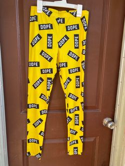 DOPE Yellow Graphic Print Leggings