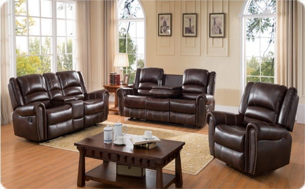 Luxury Brown Leather Reclining Sectional Sofa – Ultimate Comfort & Style🛋️✨