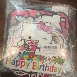 Hello Cute Kitty Birthday Party Banner Decoration $15