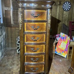 Antique Rotating Dresser With Mirror