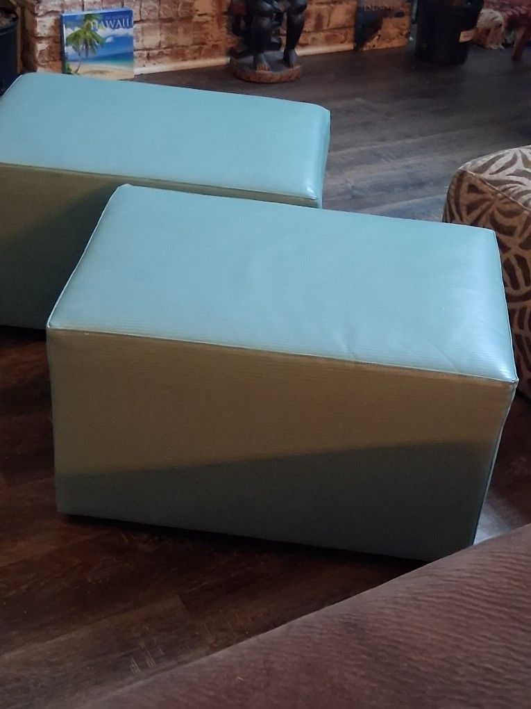 Brookline Ottomans on Wheels