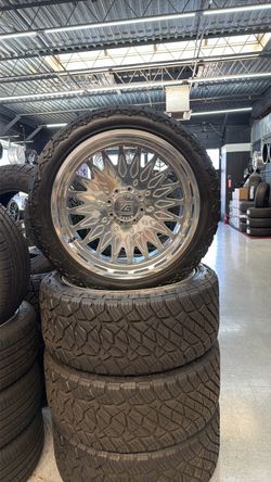 Used 26” 8- lug forged wheels and tire (contact info removed)6
