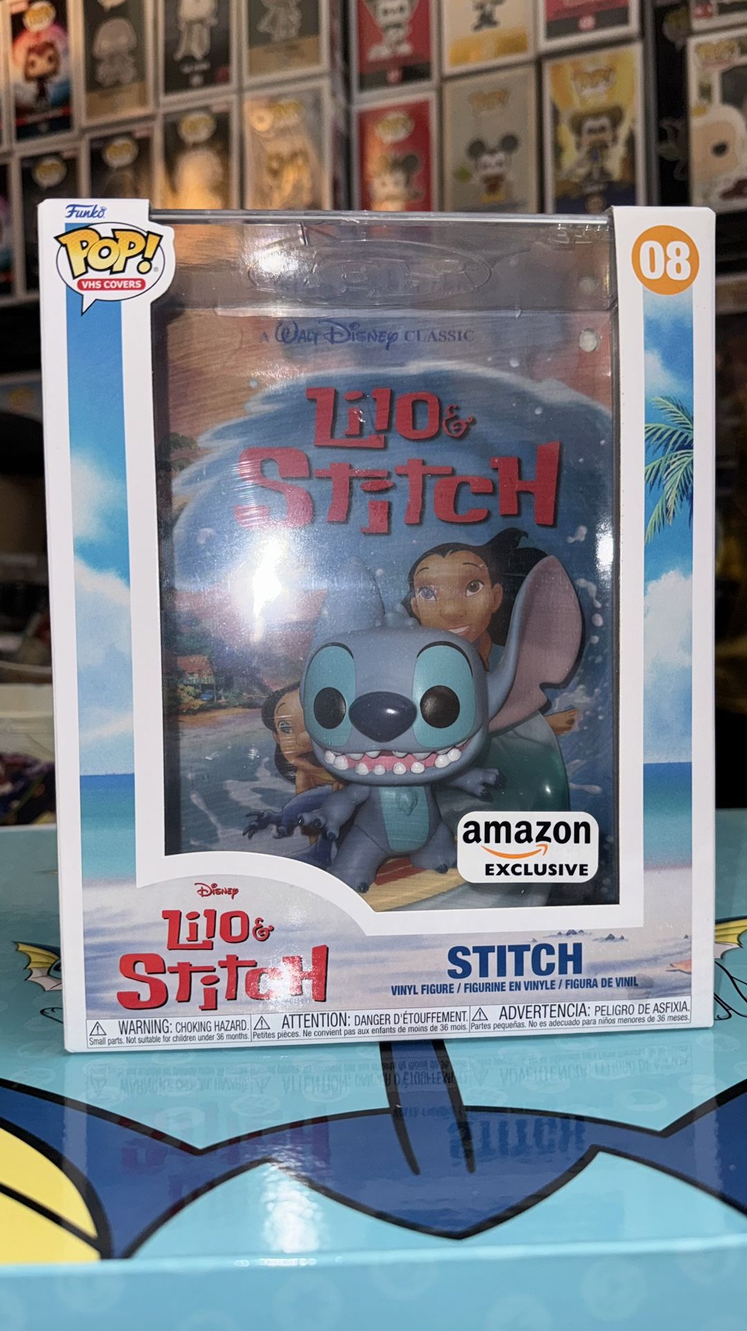 Disney Stitch Surfing Amazon Exclusive Poster Funko