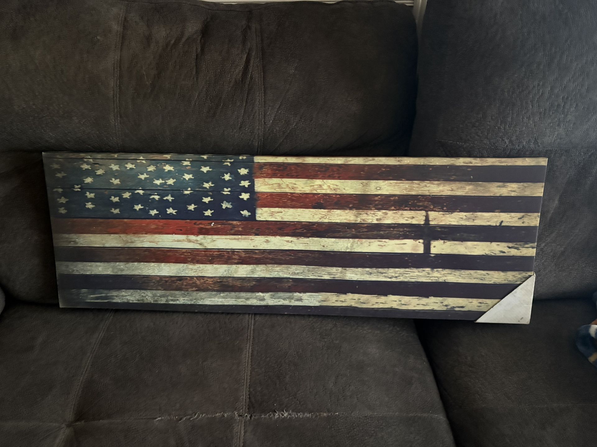 American flag canvas