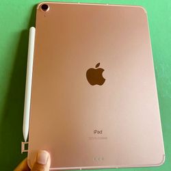 256GB Apple IPad Air 4th Generation (10.9” Liquid Retina/ 2020 Model / pink) Wifi +Cellular (LTE / Unlocked ) with keyboard, pen & Accessories 