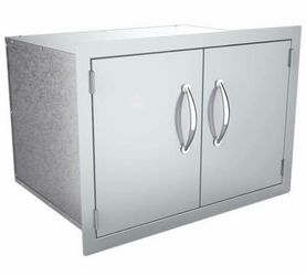 BRAND NEW SUNSTONE DSH-30 30” Stainless Steel Double Door Dry Storage