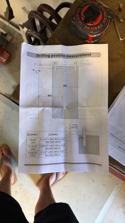Barn style sliding door hardware. Single track
