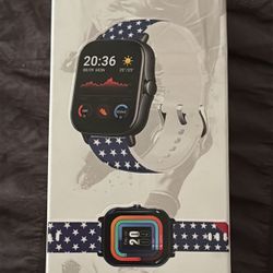 Autrix Fitness Smart Watch Heart Rate Bluetooth Android iOS Blue Silicone