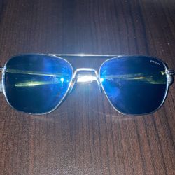 Randolph Aviator White Gold Sunglasses 