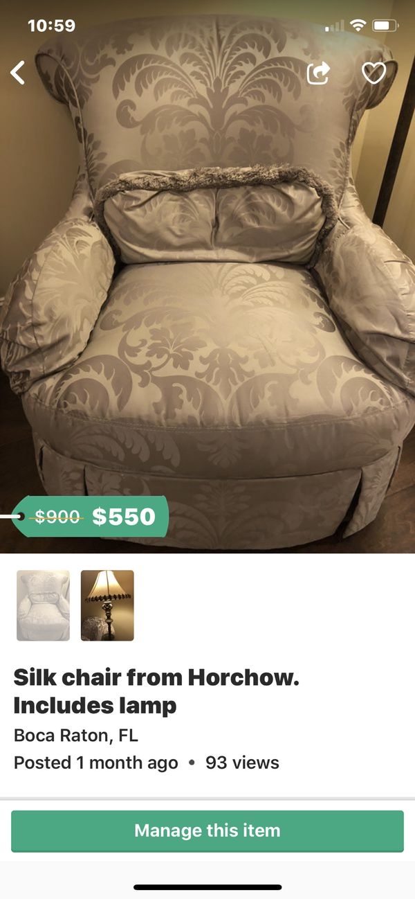 Silk Like New Side Chair For Sale In Boca Raton Fl Offerup