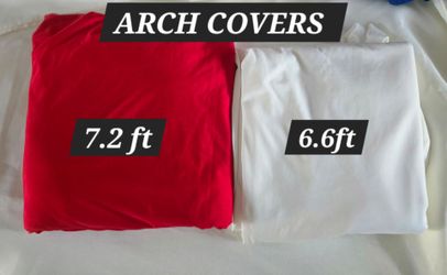 Red /Ivory arch covers spandex new party decorations  7.2ft 6.6 ft