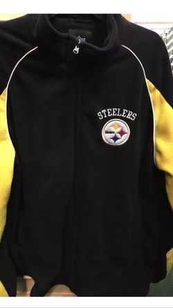 Mens large steelers zip up fleece