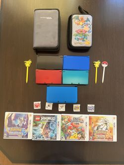 Nintendo 3DS bundle - 4 3DS And 1 3DS XL And 9 Games