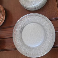 Princess House Crystal Fantasia plates Set  