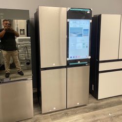 Samsung Bespoke Flex 29 Cu Ft Standard Depth Family Hub Four Door Refrigerator In Stainless Steel With AI Family Hub 📱