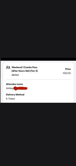 Weekend 1 Combo Pass After Hours GA Tier 3